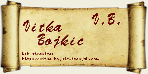 Vitka Bojkić vizit kartica
